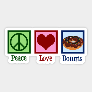 Peace Love Donuts Sticker